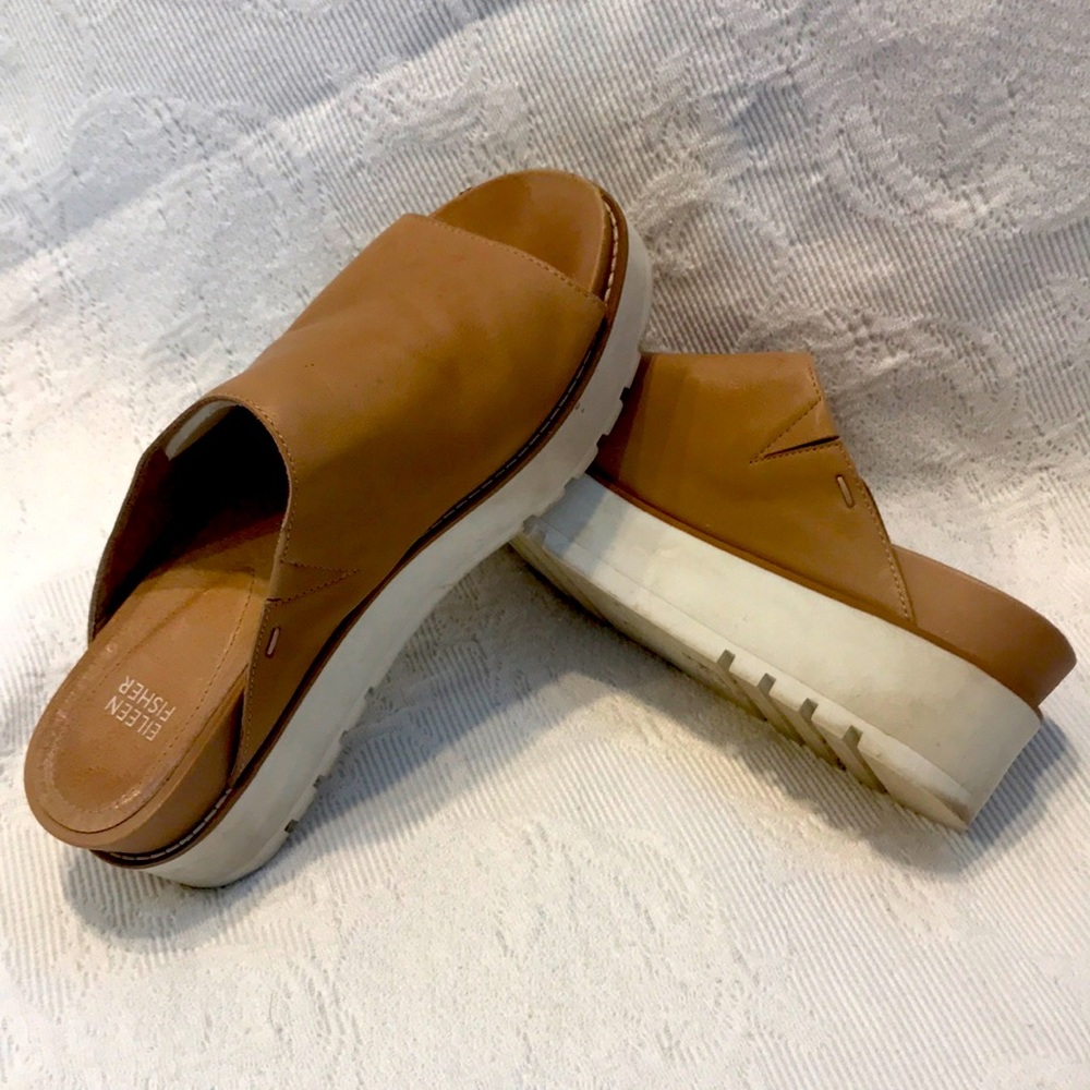 Eileen Fisher slides, open tow mule’s